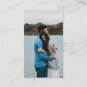 Carte D'accompagnement Photo complète et code QR pour les RSVP de mariage (Dos)