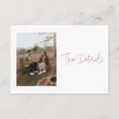 Carte D'accompagnement Photo contemporaine La Fiche Détails Boîtier (Devant)