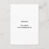 Carte D'accompagnement Photo de cadenas du coeur avec mariage vertical à  (Dos)