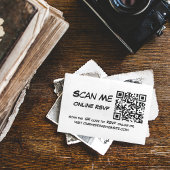 Carte D'accompagnement Photo de code QR noir et blanc