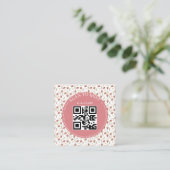 Carte D'accompagnement photo de mariage code qr rsvp botanique boho (Debout devant)