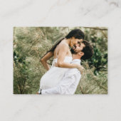 Carte D'accompagnement Photo du siège réservé noir blanc site web de mari (Dos)