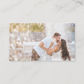 Carte D'accompagnement Photo en ligne RSVP QR Code Dusty Mariage bleu (Dos)
