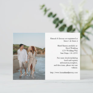 Carte D'accompagnement Photo et calligraphie 3 Mod Vertical MED