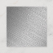 Carte D'accompagnement Photo Foil Argent Moderne Modifier La Date (Dos)