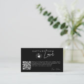 Carte D'accompagnement Photo Mariage moderne Capture l'amour Qr Code (Debout devant)