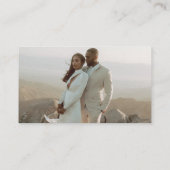 Carte D'accompagnement Photo minimaliste noir et blanc Mariage moderne (Dos)