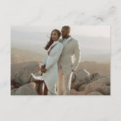 Carte D'accompagnement Photo minimaliste noir et blanc Mariage moderne (Dos)