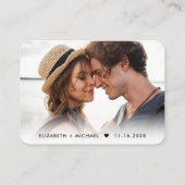 Carte D'accompagnement Photo moderne minimal QR Code Mariage RSVP (Dos)