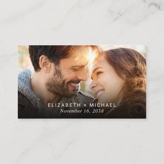 Carte D'accompagnement Photo moderne QR Code Cream Wedding RSVP (Dos)