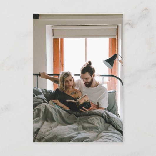 Carte D'accompagnement Photo moderne QR Code Détails du Mariage (Dos)