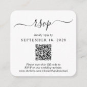 Carte D'accompagnement Photo moderne QR Code Mariage RSVP (Devant)