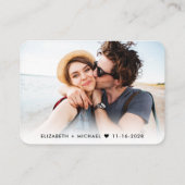 Carte D'accompagnement Photo moderne QR Code Mariage RSVP (Dos)