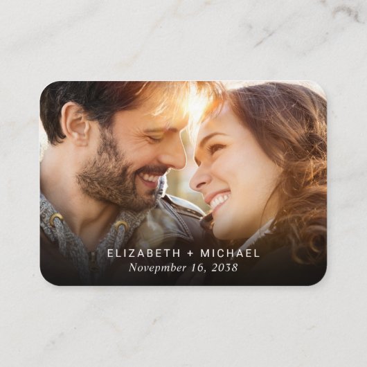 Carte D'accompagnement Photo moderne QR Code Mariage RSVP (Dos)