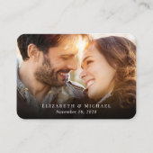 Carte D'accompagnement Photo moderne QR Code Mariage RSVP (Dos)