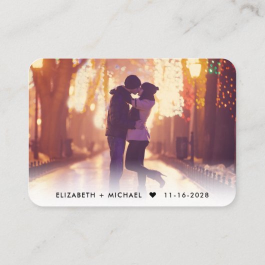 Carte D'accompagnement Photo moderne QR Code Mariage RSVP Dusty Blue (Dos)