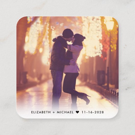 Carte D'accompagnement Photo moderne RSVP QR Code Mariage (Dos)