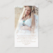 Carte D'accompagnement Photo Overlay Gold Script Livres pour Baby shower (Devant)