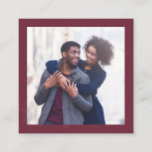 Carte D'accompagnement Photo QR Code en ligne RSVP Burgundy Grey Botaniqu (Dos)