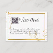 Carte D'accompagnement PHOTO QR CODE Site Mariage RSVP DÉTAILS (Devant)