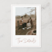 Carte D'accompagnement Photo romantique simple The Details Encape Card (Devant)