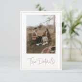 Carte D'accompagnement Photo romantique simple The Details Encape Card (Debout devant)
