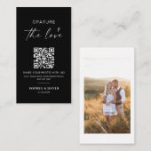 Carte D'accompagnement Photos de mariage modernes capturant l'amour Code  (Devant / Derrière)