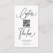 Carte D'accompagnement Photos Mariage Premium Simple Share avec code QR (Devant)