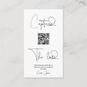 Carte D'accompagnement Photos Mariage Premium Simple Share avec code QR (Devant)