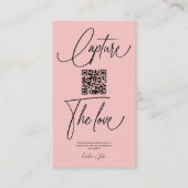 Carte D'accompagnement Photos Mariage Premium Simple Share avec code QR (Devant)