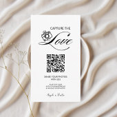 Carte D'accompagnement Photos Mariage Premium Simple Share avec code QR
