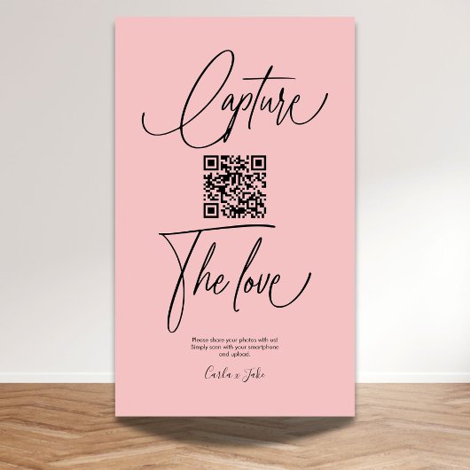 Carte D'accompagnement Photos Mariage Premium Simple Share avec code QR