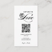 Carte D'accompagnement Photos Mariage Premium Simple Share avec code QR (Devant)