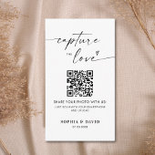 Carte D'accompagnement Photos Mariages modernes Capturez l'amour QR Code