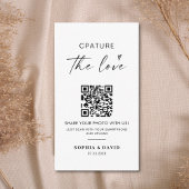 Carte D'accompagnement Photos Mariages modernes Capturez l'amour QR Code