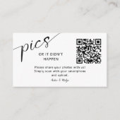 Carte D'accompagnement Photos Premium Share Mariage avec signature de cod (Devant)