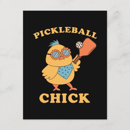Carte D'accompagnement Pickleball Chick - rétro (Devant)