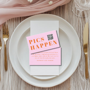 Carte D'accompagnement Pics happen! Photo, QR-Code, Mariage