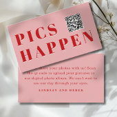 Carte D'accompagnement Pics happen! Photo, QR-Code, Wedding