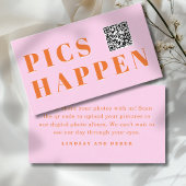 Carte D'accompagnement Pics happen! Photo, QR-Code, Wedding