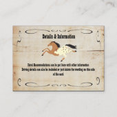 Carte D'accompagnement Pièce de réception Western Cowboy Insertion (Dos)