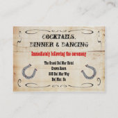 Carte D'accompagnement Pièce de réception Western Cowboy Insertion (Devant)