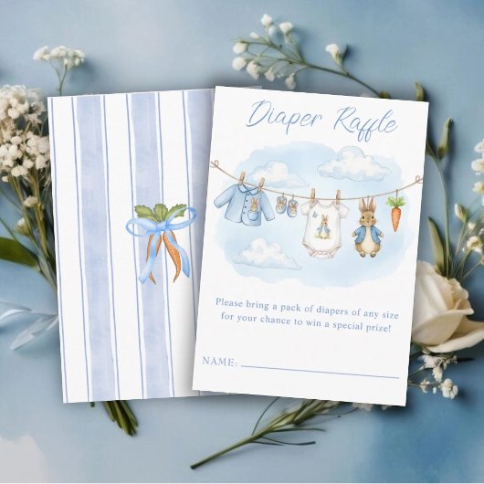 Carte D'accompagnement Pierre le lapin Clothesline Douche Dépouille Raffl