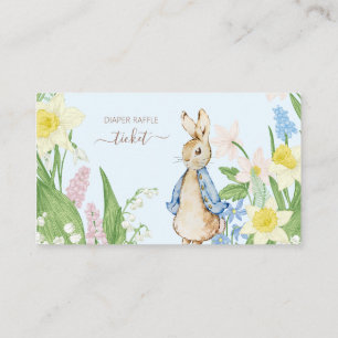 Carte D'accompagnement Pierre le lapin Le printemps fleurit Baby shower d