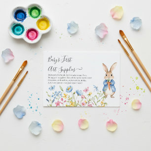 Carte D'accompagnement Pierre Rabbit Floral Baby's First Art Supplies