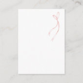 Carte D'accompagnement Pierre rose le lapin Beatrix Baby shower fille (Dos)