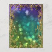 Carte D'accompagnement Pierres Peacock Dorées Bijoux Or Mariage Détails (Dos)