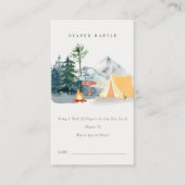 Carte D'accompagnement Pine Camping Mountain Diaper Raffle Baby shower (Devant)