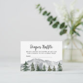 Carte D'accompagnement Pine Forest Mountains Diaper Raffle (Debout devant)