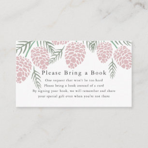 Carte D'accompagnement Pine rose cône Baby shower blanc Demande de réserv